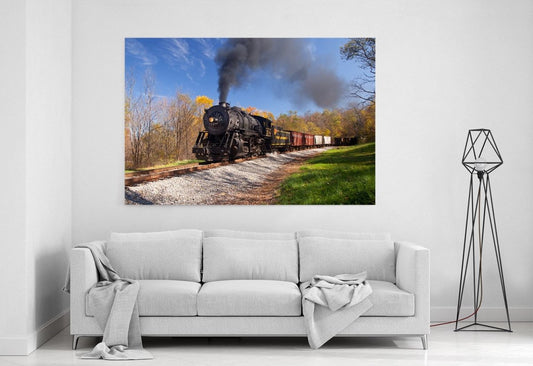 Western Maryland Railroad Steam Train Printed Canvas Print Picture - SPC167 - Art Fever - Art Fever