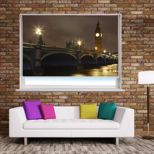 Westminster bridge at night Printed Picture Photo Roller Blind - RB261 - Art Fever - Art Fever