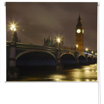 Westminster bridge at night Printed Picture Photo Roller Blind - RB261 - Art Fever - Art Fever