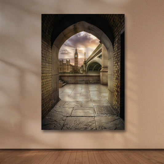 Westminster Tunnel London Big Ben Canvas Print Wall Art Picture - 1X1717421 - Art Fever - Art Fever