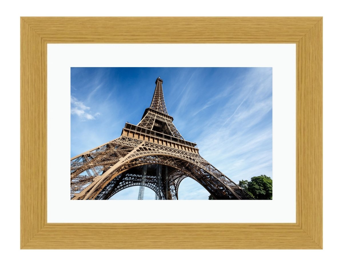 Wide View Of Eiffel Tower From The Ground, Paris Framed Mounted Print Picture - FP74 - Art Fever - Art Fever