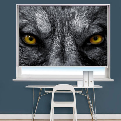 Wild Wolf Eyes Image Printed Roller Blind - RB958 - Art Fever - Art Fever