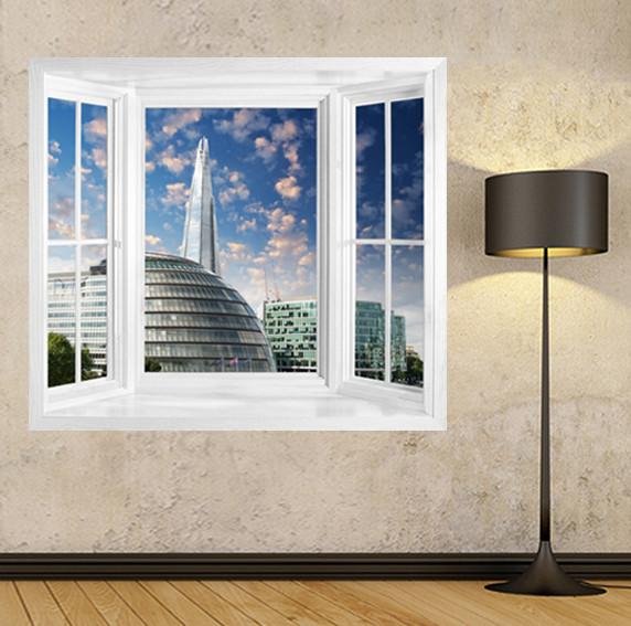 WIM160 - View of the Shard window frame mural - Art Fever - Art Fever
