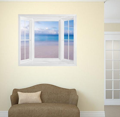 WIM252 - Window Mural view of clear tropical ocean - Art Fever - Art Fever
