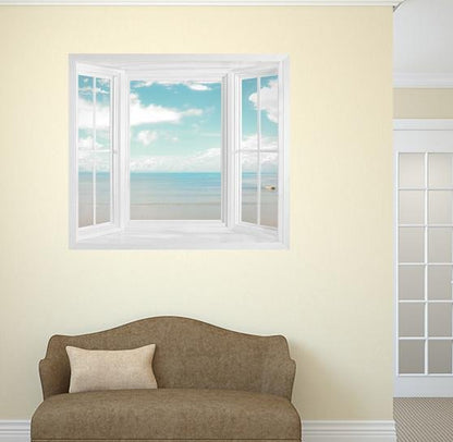 WIM259 - Window Mural view of the Landscape Beach - Art Fever - Art Fever