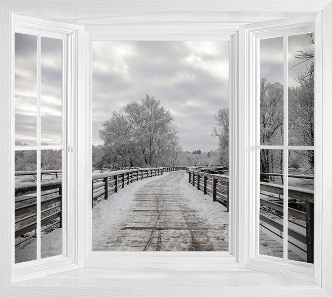 WIM286 - The snowy landscape window view - Art Fever - Art Fever