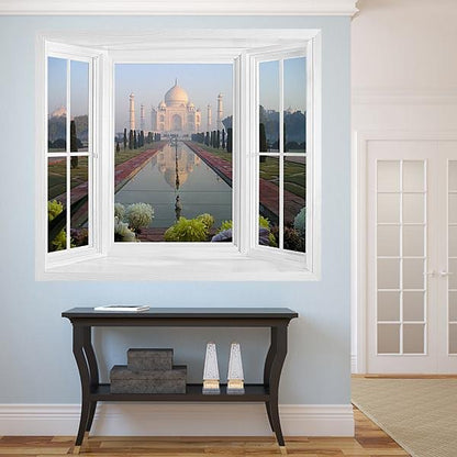WIM302 - Window Mural view of the Taj Mahal - Art Fever - Art Fever