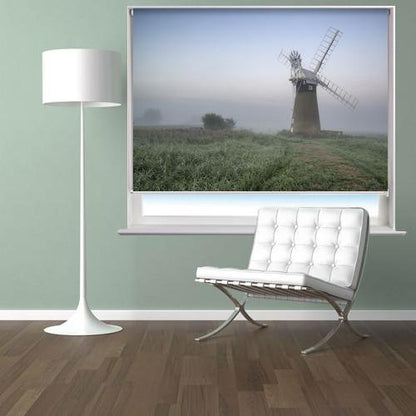 Windmill in the Fog Printed Picture Photo Roller Blind - RB428 - Art Fever - Art Fever