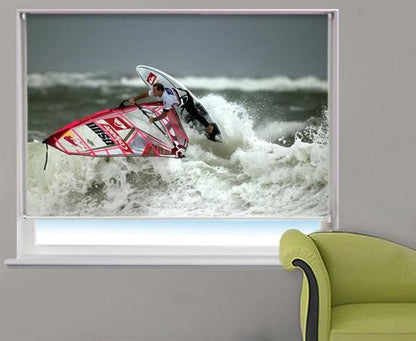 Windsurfer mid-wave Printed Picture Photo Roller Blind - RB305 - Art Fever - Art Fever
