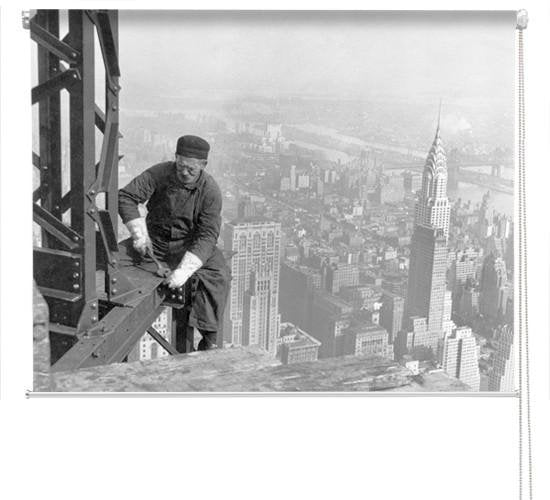Worker on the skyscraper in New York Printed Picture Photo Roller Blind - RB302 - Art Fever - Art Fever