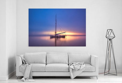 Yacht on the Spanish Sea Canvas Print Wall Art - 1X1791015 - Art Fever - Art Fever