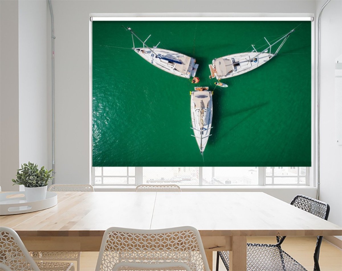 Yacht Triangle Printed Picture Photo Roller Blind- 1X2069344 - Art Fever - Art Fever