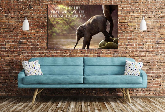 You Get In Life Quote Image Printed Onto A Single Panel Canvas - SPC02 - Art Fever - Art Fever