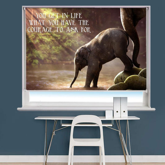 You Get In Life Quote Printed Roller Blind - RB806 - Art Fever - Art Fever