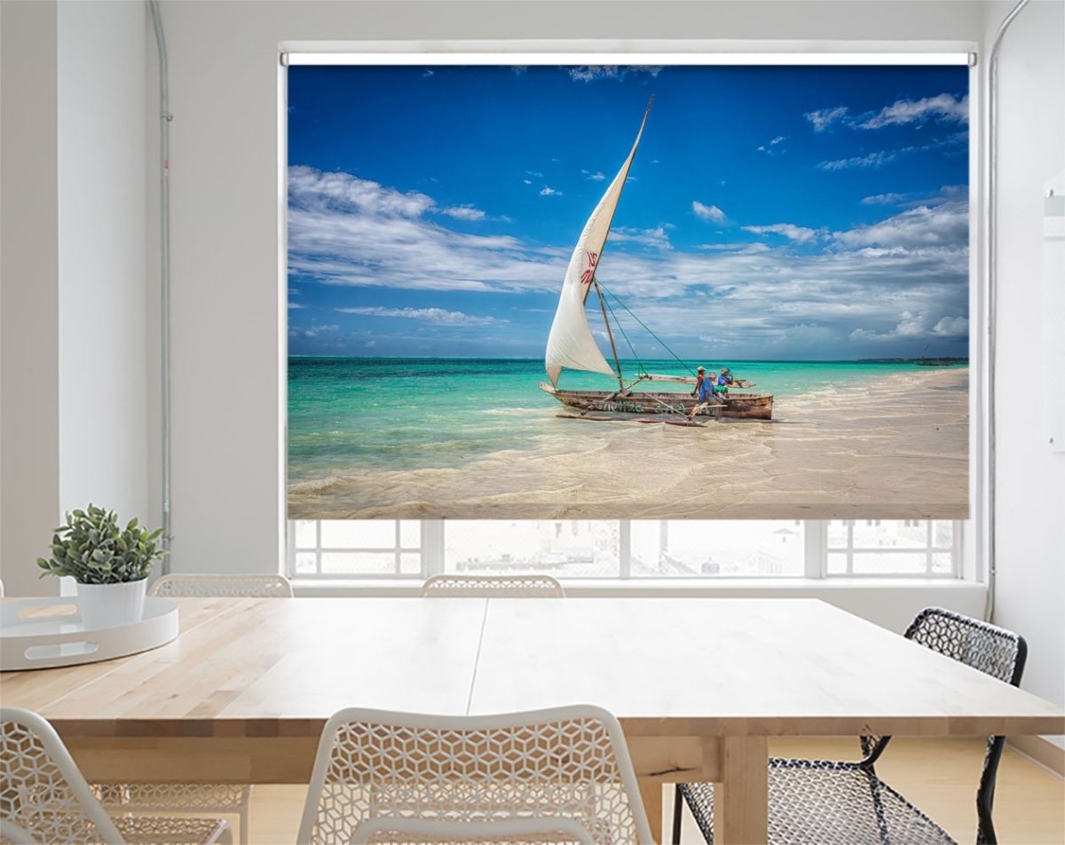 Zanzibar Dhow India Ocean Printed Picture Photo Roller Blind - 1X1825859 - Art Fever - Art Fever
