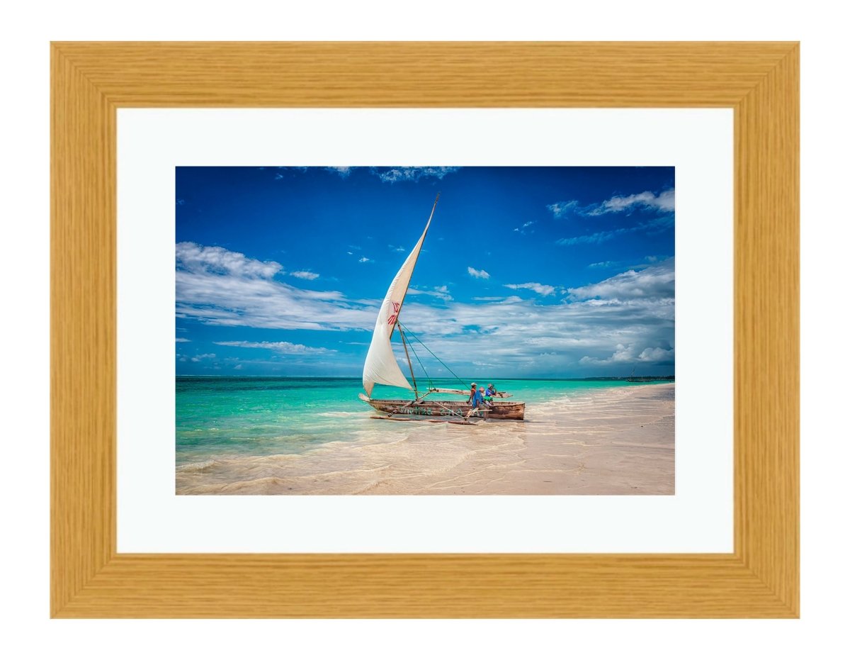 Zanzibar Dhow India Ocean Wall Art Framed Mounted Print Picture - 1X1825859 - Art Fever - Art Fever